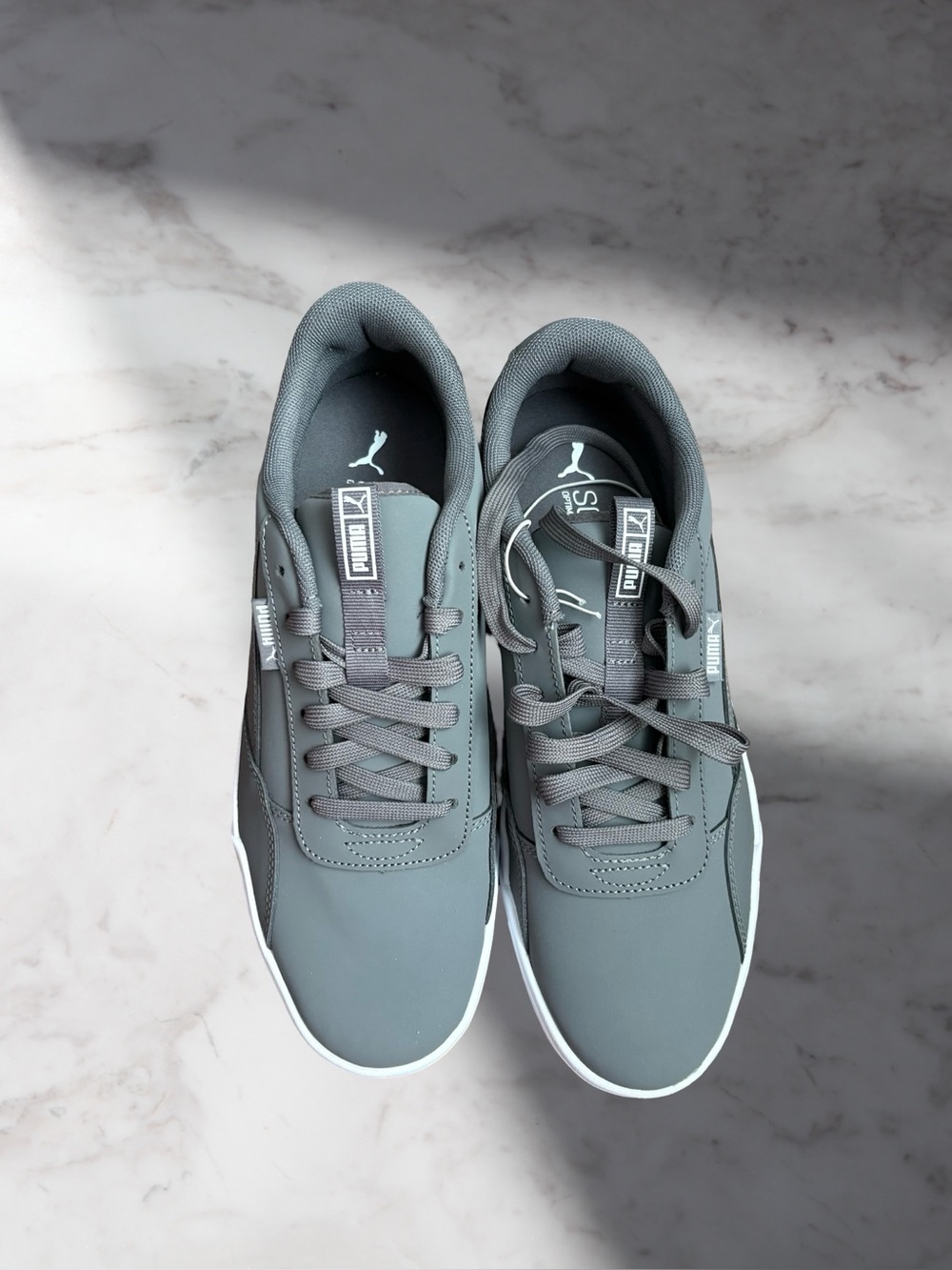 New PUMA Men's Skate Sneakers Lace Up Court Shoes Color Gray Size 10